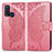 Leather Case Stands Butterfly Flip Cover Holder for Vivo Y50 Hot Pink