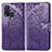 Leather Case Stands Butterfly Flip Cover Holder for Vivo Y50 Purple