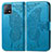 Leather Case Stands Butterfly Flip Cover Holder for Vivo Y72 India Blue