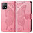 Leather Case Stands Butterfly Flip Cover Holder for Vivo Y72 India Hot Pink