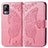 Leather Case Stands Butterfly Flip Cover Holder for Vivo Y73 (2021) Hot Pink