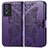 Leather Case Stands Butterfly Flip Cover Holder for Vivo Y74s 5G Purple