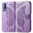 Leather Case Stands Butterfly Flip Cover Holder for Vivo Y75s 5G Clove Purple