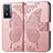 Leather Case Stands Butterfly Flip Cover Holder for Vivo Y76 5G Pink