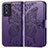 Leather Case Stands Butterfly Flip Cover Holder for Vivo Y76s 5G Purple