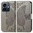 Leather Case Stands Butterfly Flip Cover Holder for Vivo Y77e 5G Gray