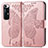 Leather Case Stands Butterfly Flip Cover Holder for Xiaomi Mi 10S 5G Pink