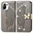 Leather Case Stands Butterfly Flip Cover Holder for Xiaomi Mi 11 Lite 4G Gray