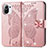 Leather Case Stands Butterfly Flip Cover Holder for Xiaomi Mi 11 Lite 4G Pink