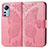 Leather Case Stands Butterfly Flip Cover Holder for Xiaomi Mi 12 Lite 5G Hot Pink