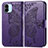 Leather Case Stands Butterfly Flip Cover Holder for Xiaomi Poco C51 Purple