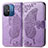 Leather Case Stands Butterfly Flip Cover Holder for Xiaomi Poco C55 Clove Purple