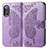 Leather Case Stands Butterfly Flip Cover Holder for Xiaomi Poco F3 GT 5G Clove Purple
