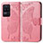 Leather Case Stands Butterfly Flip Cover Holder for Xiaomi Poco F4 5G Hot Pink