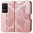 Leather Case Stands Butterfly Flip Cover Holder for Xiaomi Poco F4 5G Pink