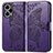 Leather Case Stands Butterfly Flip Cover Holder for Xiaomi Poco F5 5G Purple