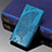 Leather Case Stands Butterfly Flip Cover Holder for Xiaomi Poco M2 Blue