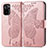 Leather Case Stands Butterfly Flip Cover Holder for Xiaomi Poco M5S Pink