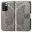 Leather Case Stands Butterfly Flip Cover Holder for Xiaomi Poco X4 NFC Gray