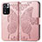 Leather Case Stands Butterfly Flip Cover Holder for Xiaomi Poco X4 NFC Pink