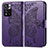 Leather Case Stands Butterfly Flip Cover Holder for Xiaomi Poco X4 NFC Purple