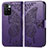 Leather Case Stands Butterfly Flip Cover Holder for Xiaomi Redmi 10 (2022) Purple