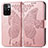 Leather Case Stands Butterfly Flip Cover Holder for Xiaomi Redmi 10 4G Pink