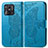 Leather Case Stands Butterfly Flip Cover Holder for Xiaomi Redmi 10 India Blue