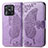 Leather Case Stands Butterfly Flip Cover Holder for Xiaomi Redmi 10 India Clove Purple