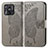 Leather Case Stands Butterfly Flip Cover Holder for Xiaomi Redmi 10 Power Gray