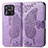 Leather Case Stands Butterfly Flip Cover Holder for Xiaomi Redmi 10C 4G Clove Purple