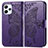 Leather Case Stands Butterfly Flip Cover Holder for Xiaomi Redmi 12 4G Purple