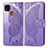 Leather Case Stands Butterfly Flip Cover Holder for Xiaomi Redmi 9 Activ Clove Purple