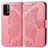 Leather Case Stands Butterfly Flip Cover Holder for Xiaomi Redmi 9 Power Hot Pink