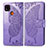 Leather Case Stands Butterfly Flip Cover Holder for Xiaomi Redmi 9C Clove Purple