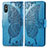 Leather Case Stands Butterfly Flip Cover Holder for Xiaomi Redmi 9i Blue