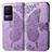 Leather Case Stands Butterfly Flip Cover Holder for Xiaomi Redmi K50 5G Clove Purple