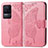 Leather Case Stands Butterfly Flip Cover Holder for Xiaomi Redmi K50 Pro 5G Hot Pink