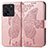 Leather Case Stands Butterfly Flip Cover Holder for Xiaomi Redmi K60 Ultra 5G Rose Gold