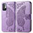 Leather Case Stands Butterfly Flip Cover Holder for Xiaomi Redmi Note 10 5G Clove Purple
