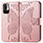 Leather Case Stands Butterfly Flip Cover Holder for Xiaomi Redmi Note 10 JE 5G Pink