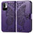 Leather Case Stands Butterfly Flip Cover Holder for Xiaomi Redmi Note 10 JE 5G Purple