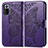 Leather Case Stands Butterfly Flip Cover Holder for Xiaomi Redmi Note 10 Pro 4G Purple