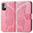 Leather Case Stands Butterfly Flip Cover Holder for Xiaomi Redmi Note 10T 5G Hot Pink