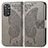 Leather Case Stands Butterfly Flip Cover Holder for Xiaomi Redmi Note 11 4G (2022) Gray