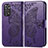 Leather Case Stands Butterfly Flip Cover Holder for Xiaomi Redmi Note 11 4G (2022) Purple