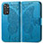 Leather Case Stands Butterfly Flip Cover Holder for Xiaomi Redmi Note 11 Pro 4G Blue