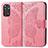 Leather Case Stands Butterfly Flip Cover Holder for Xiaomi Redmi Note 11 Pro 4G Hot Pink