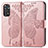 Leather Case Stands Butterfly Flip Cover Holder for Xiaomi Redmi Note 11 Pro 4G Pink