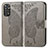 Leather Case Stands Butterfly Flip Cover Holder for Xiaomi Redmi Note 11 Pro 5G Gray